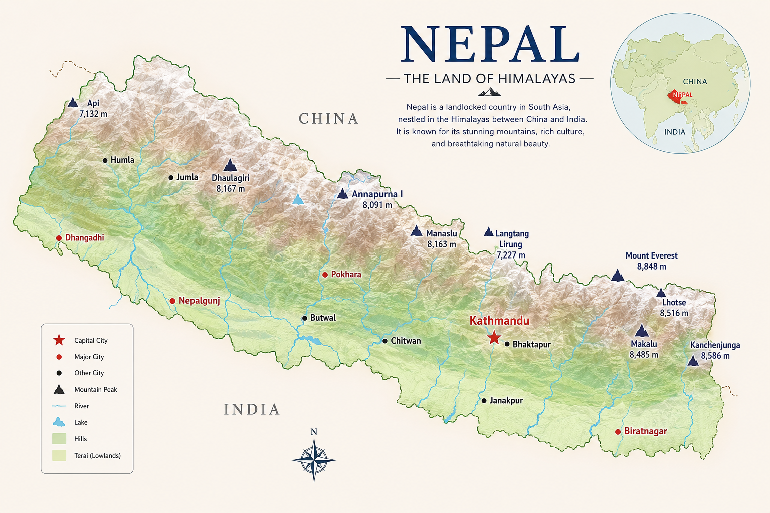 Map of Nepal